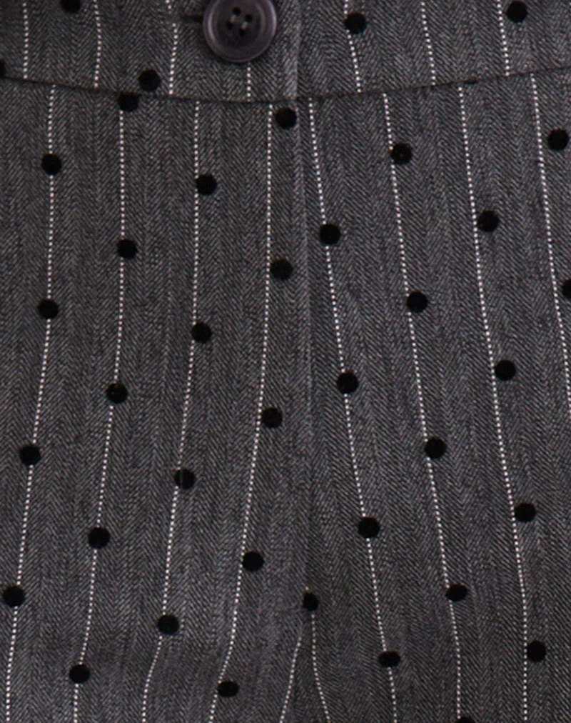 Tatina Hose in Anthrazit mit Polka-Nadelstreifen - Image 7
