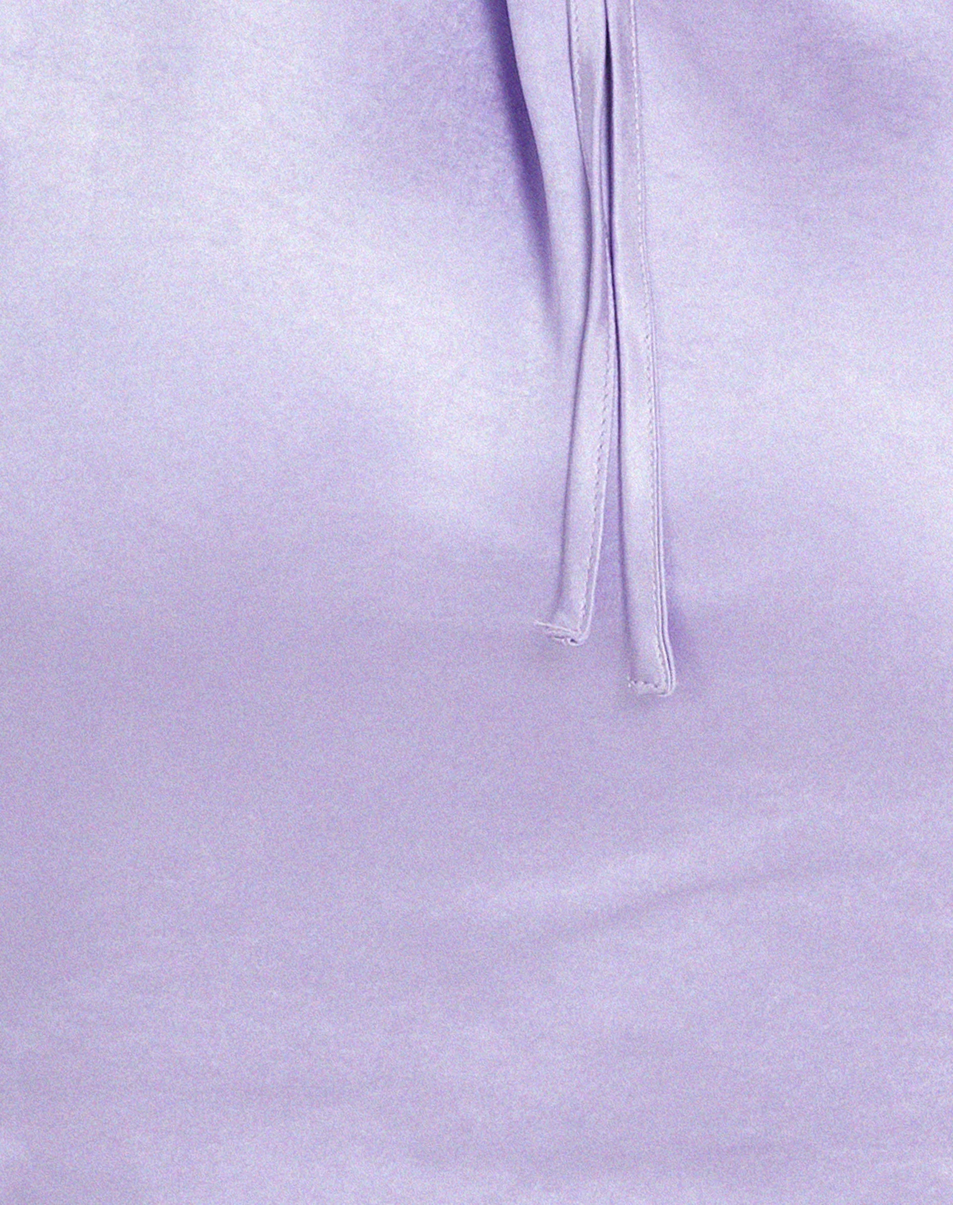 Tavina Minikleid aus fliederfarbenem Satin - Image 5