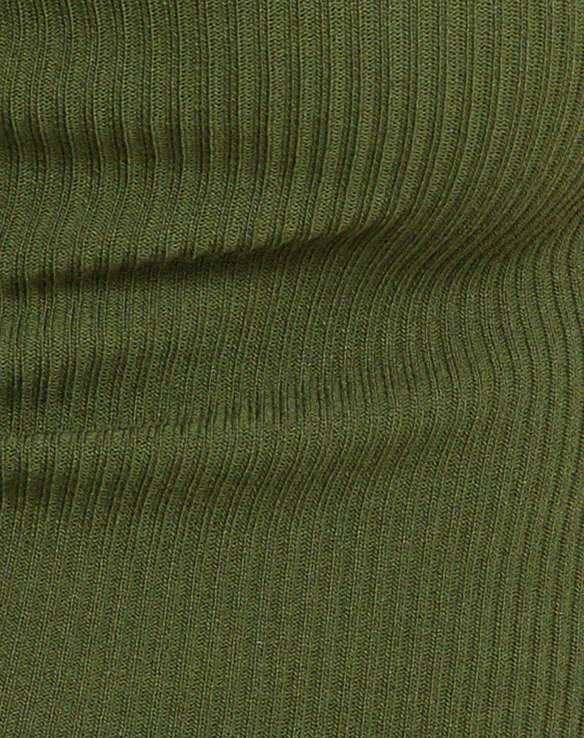 Tayon Langärmeliges Rippen-Top in Khaki - Image 5
