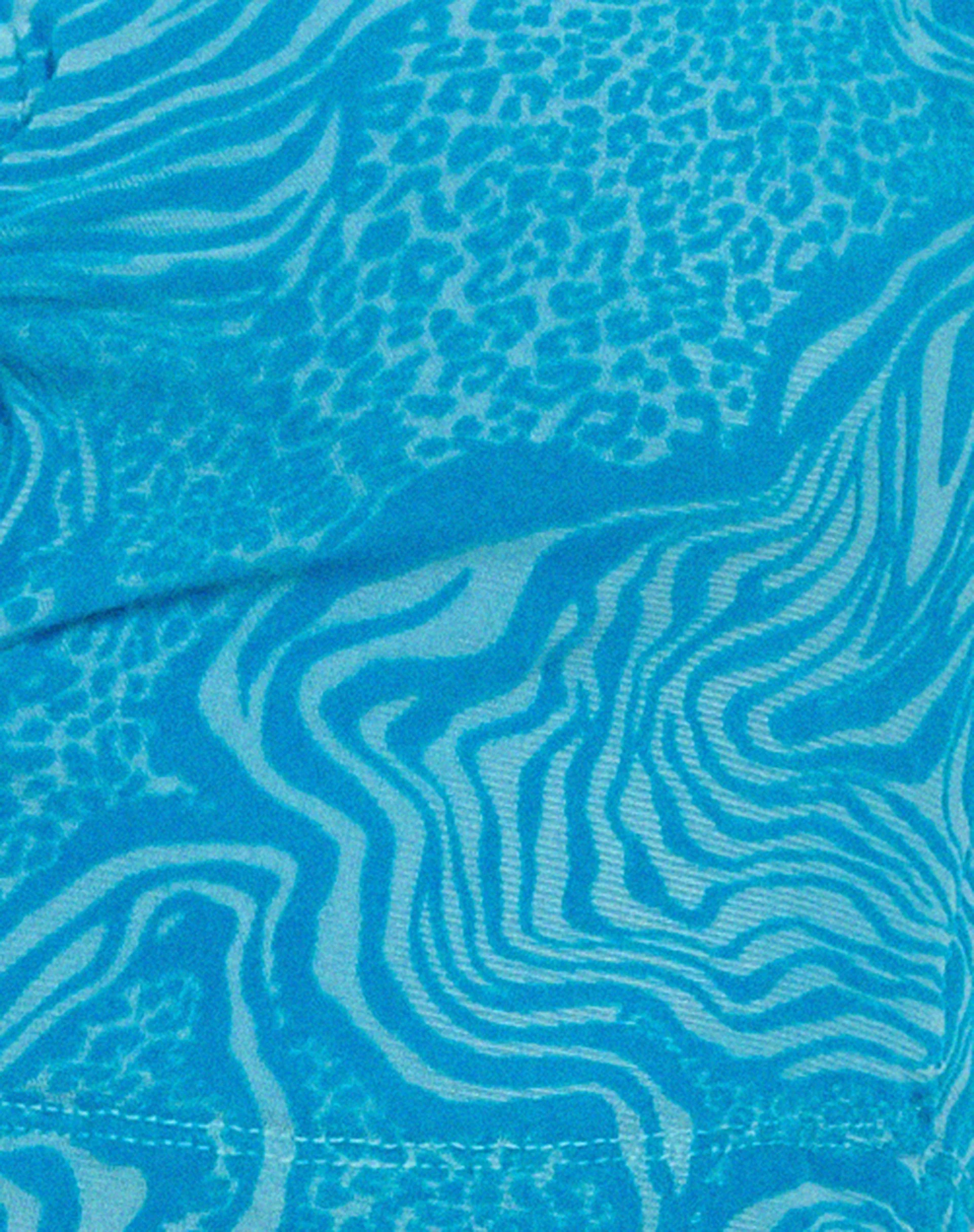 Techin Crop Top aus gemischtem Tierflock blau - Image 7