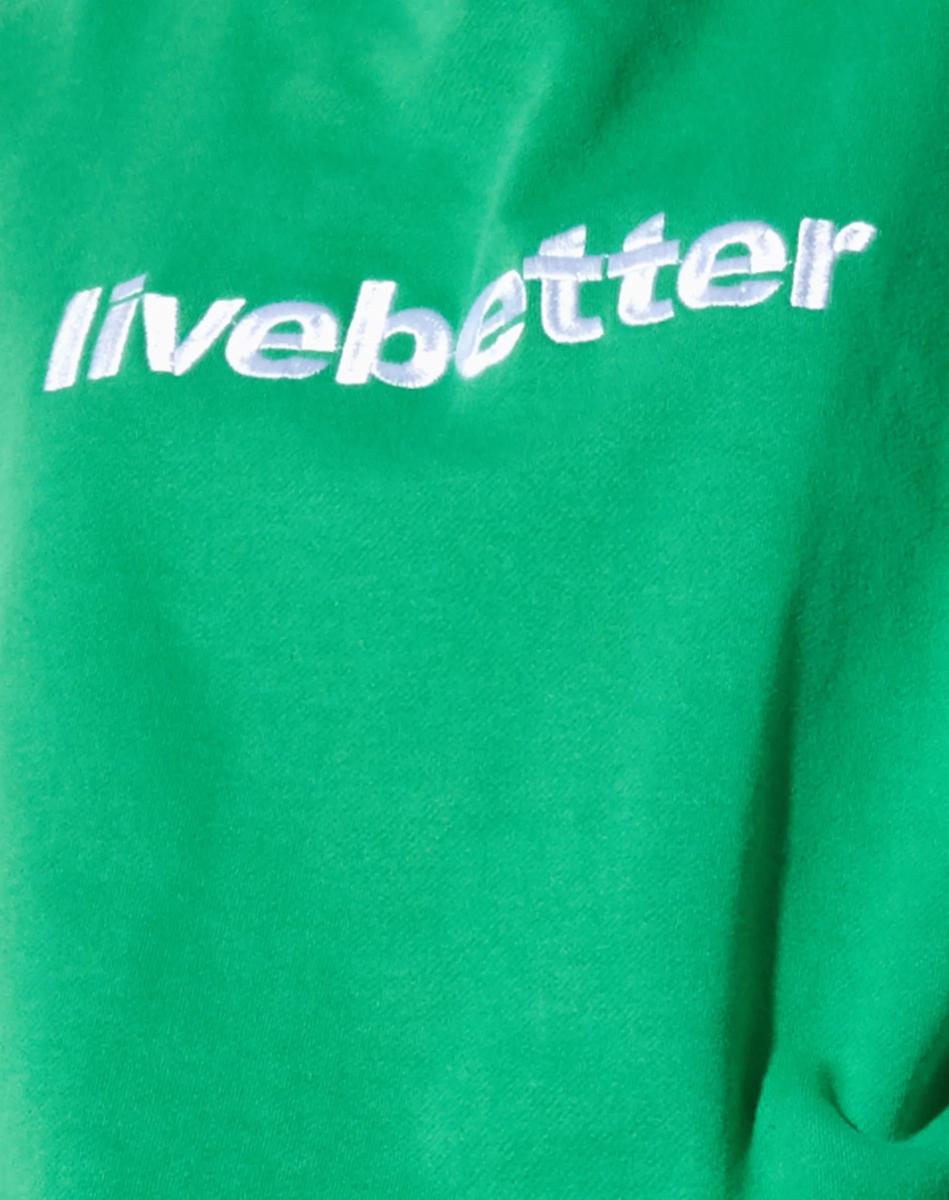 Ted Sweatshirt in Fun Green mit 'Live Better'-Stickerei - Image 5