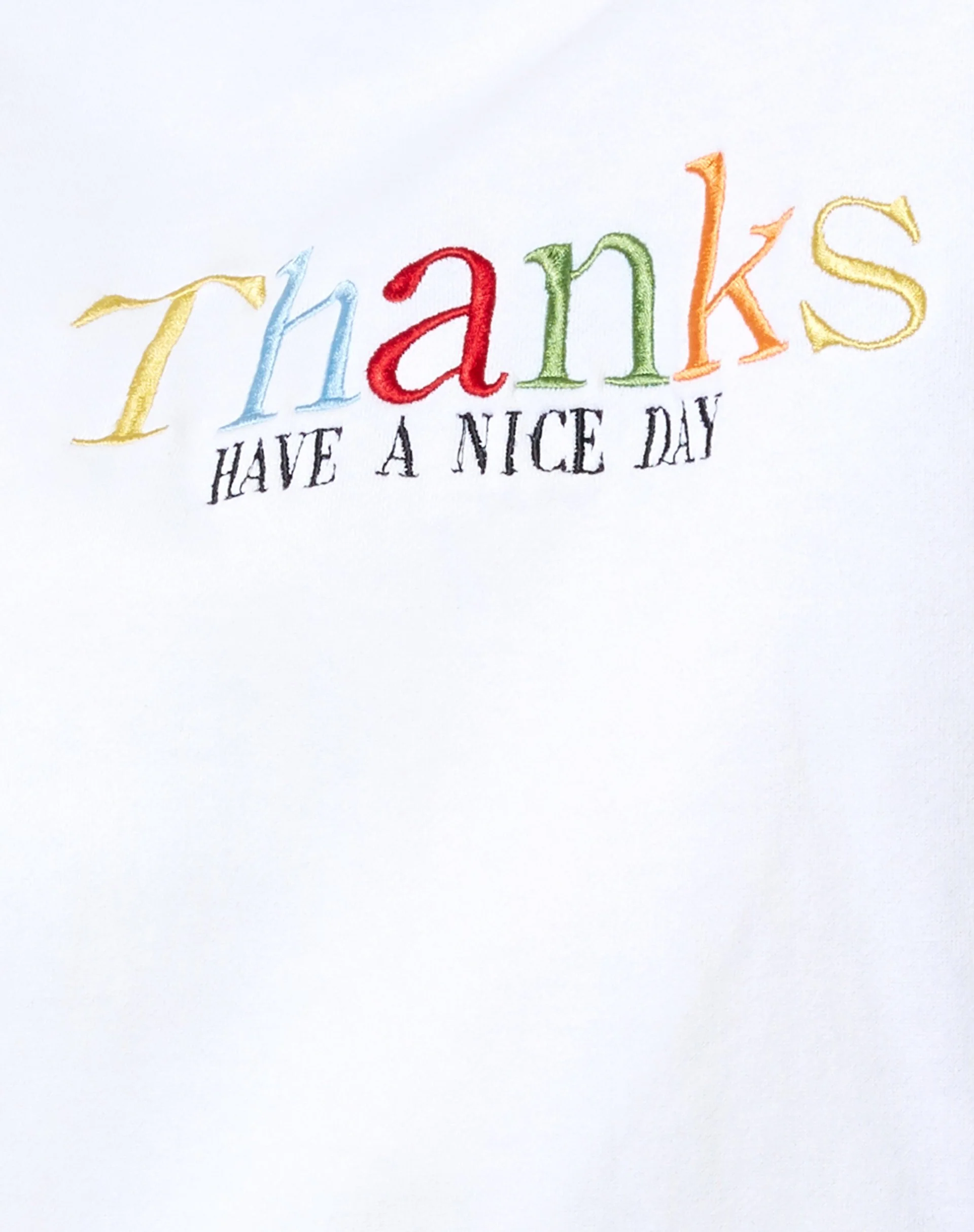 Ted Sweatshirt in Weiß Thank You Have A Nice Day Embro - Image 6