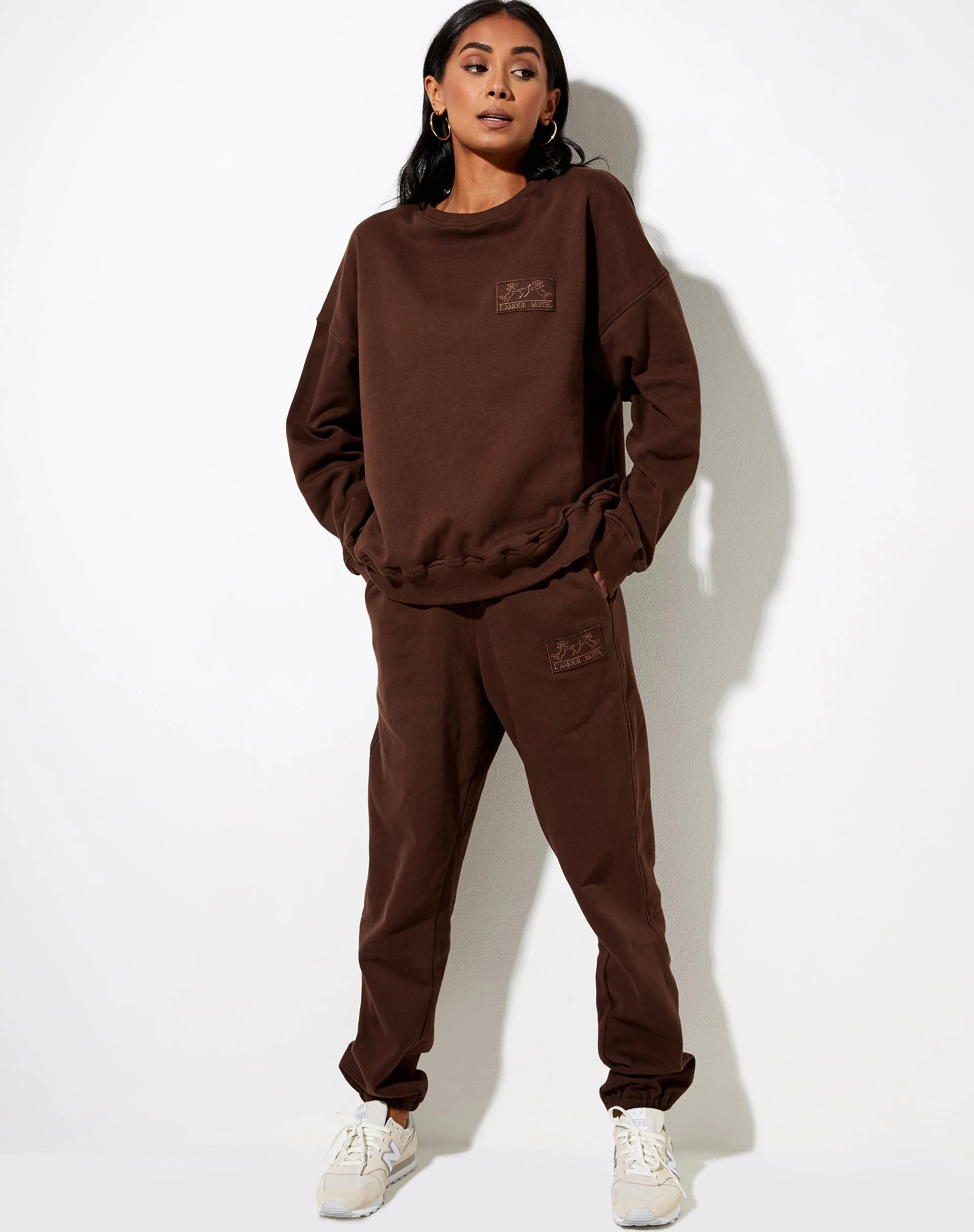 Ted Sweatshirt in tiefem Mahagoni L'Amour Cherub Label Embro - Image 4