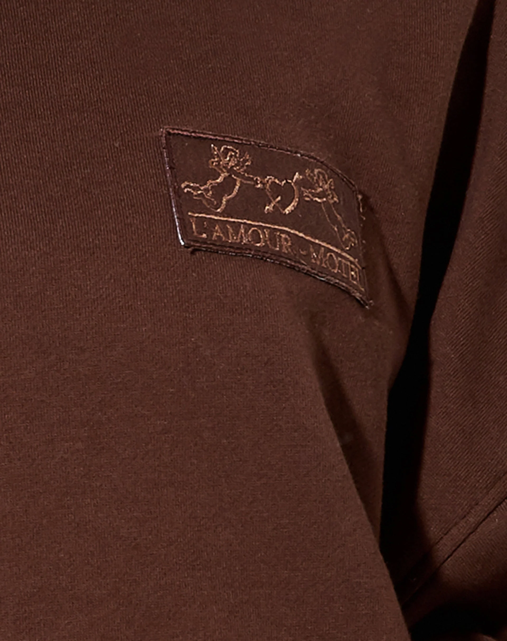 Ted Sweatshirt in tiefem Mahagoni L'Amour Cherub Label Embro - Image 5