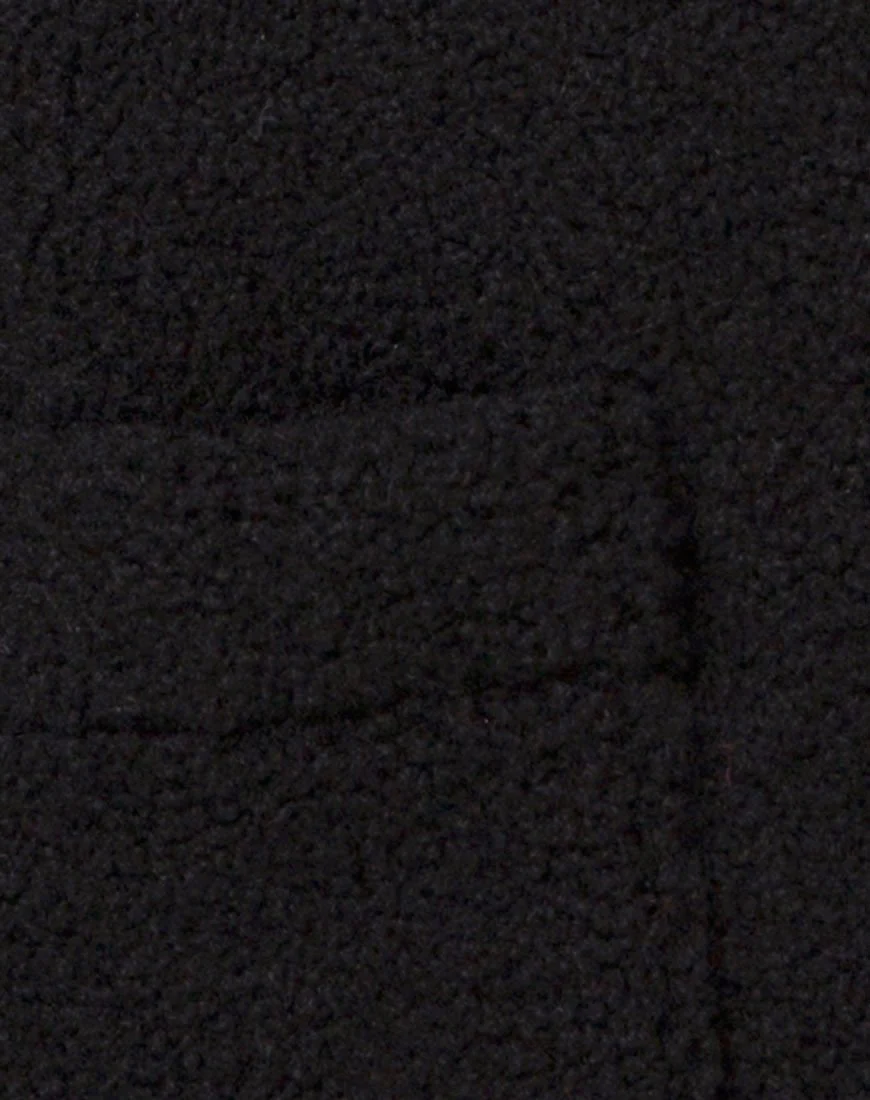 Teddybär-Wollmantel in Schwarz - Image 6
