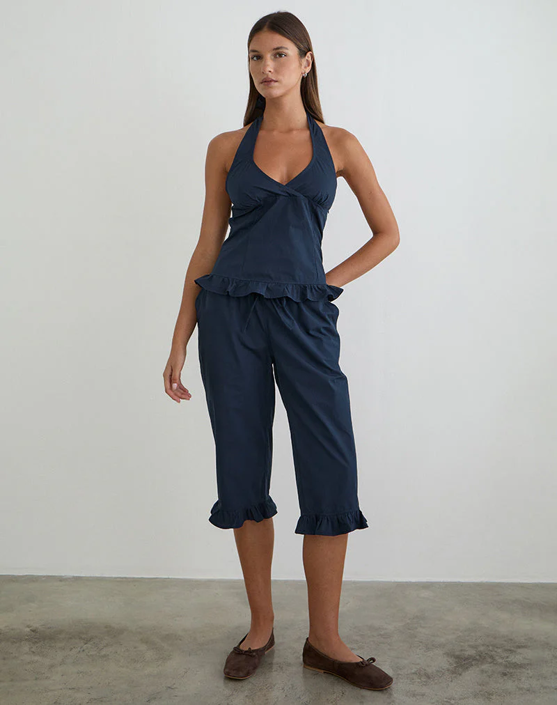 Tenison Capri Trouser in Dark Navy - Image 3