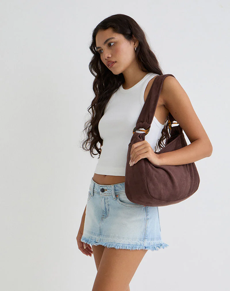 Tetira Tasche mit doppelter Schildpattschnalle in Braun - Image 4