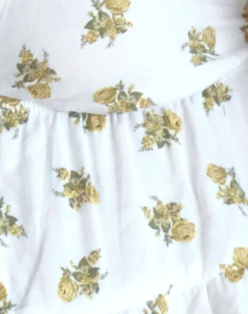 Tezza Top in Funshine Floral Off White - Image 6
