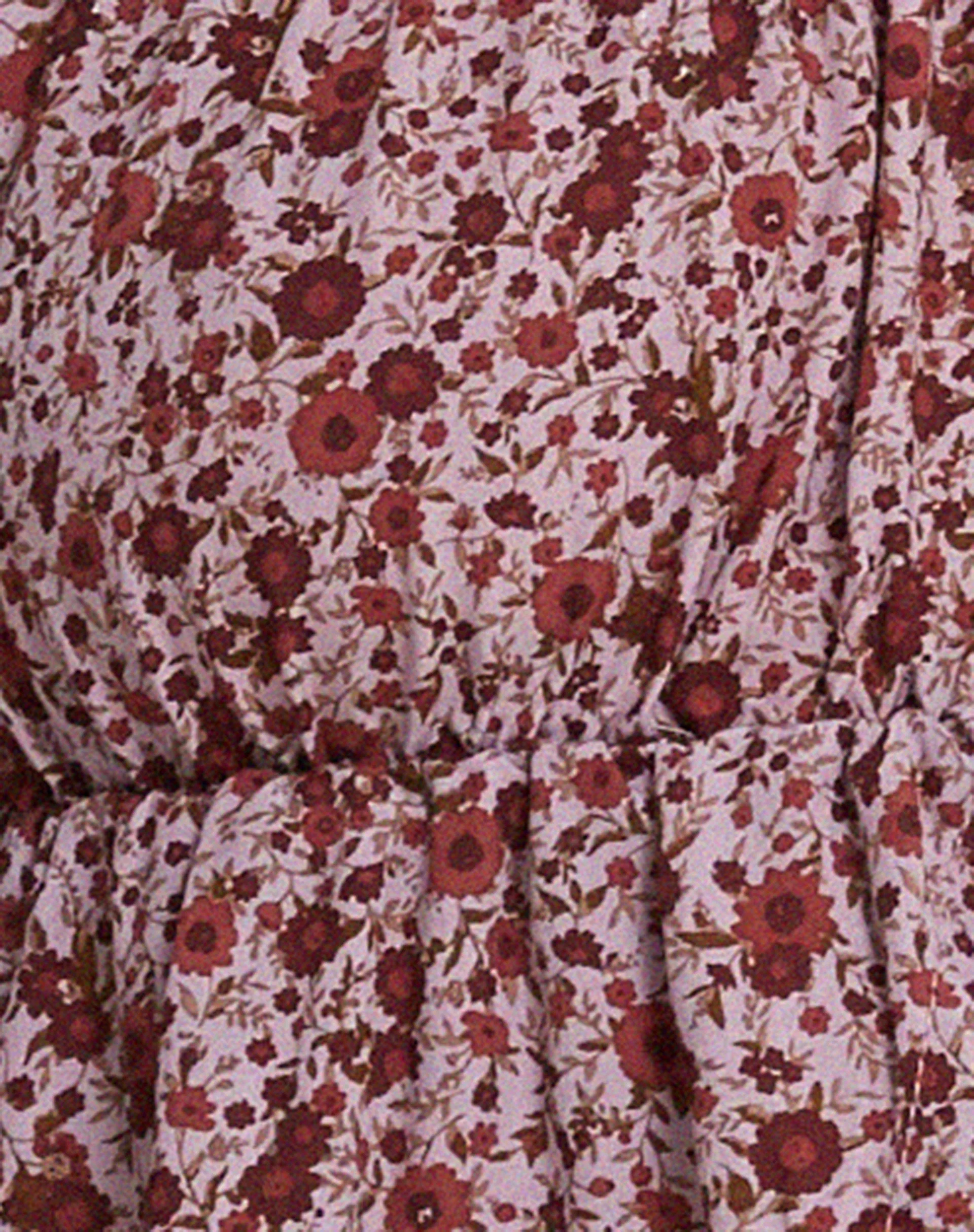 Thena Langärmliges Oberteil in 90's Floral Burgundy - Image 7