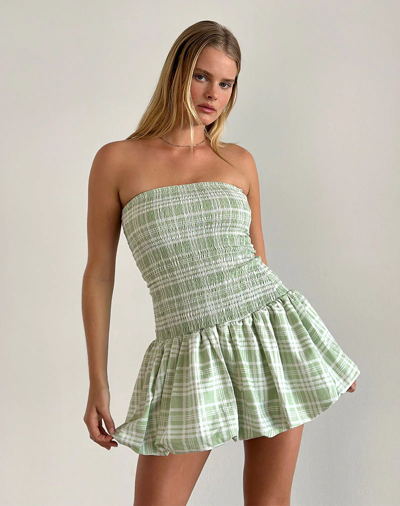 Tilikum Minikleid aus Tischtuch Neo Mint - Image 5
