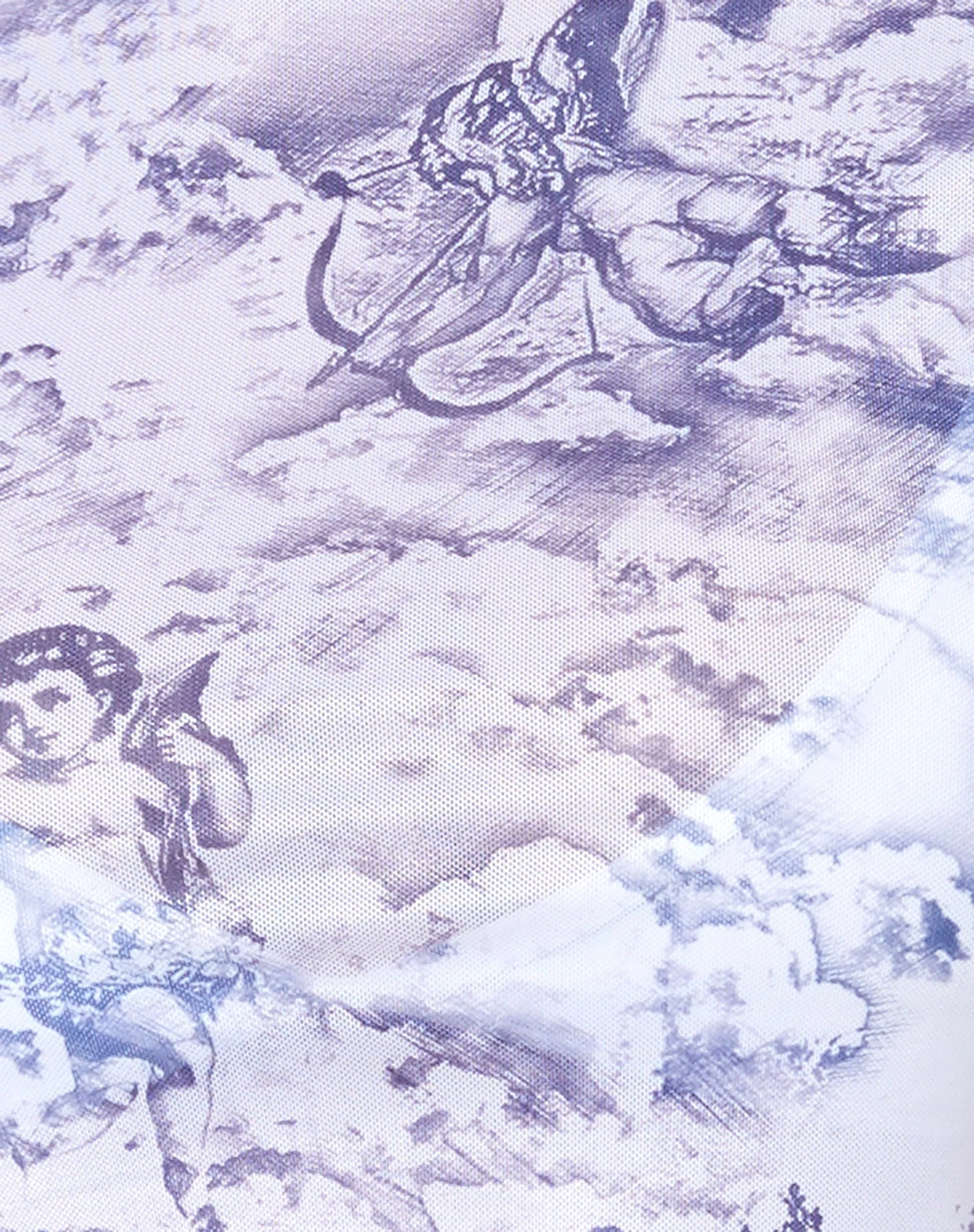 Tince Crop Top in 20's Cherub Weiß Blau - Image 6