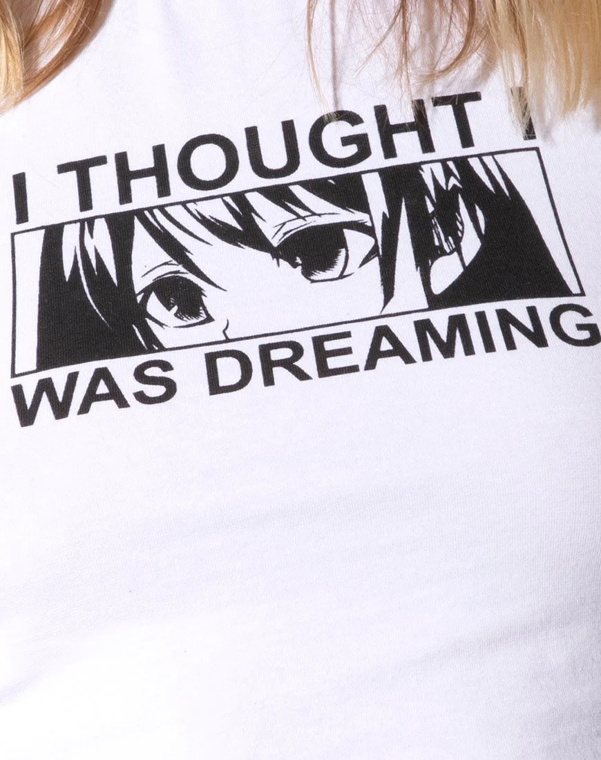 Tindy Crop Top in Weiß "Ich dachte, ich würde träumen" - Image 5