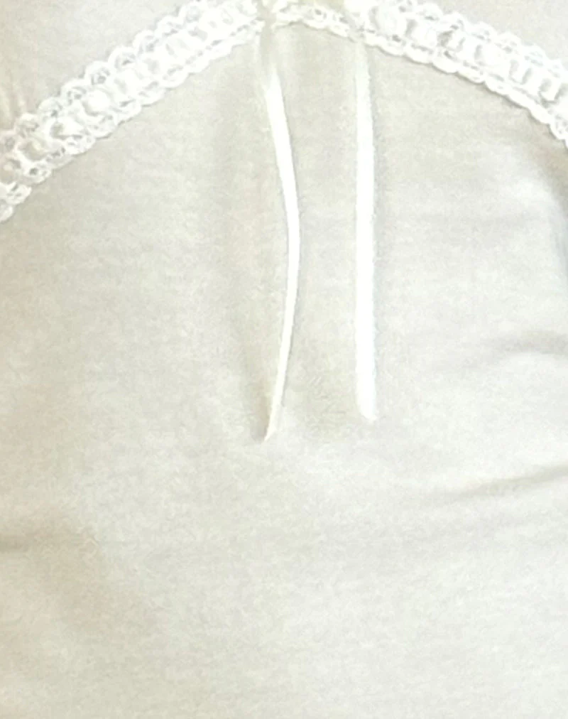 Tirzah Top aus gebürstetem Strick in Creme - Image 5