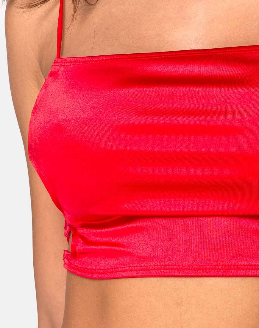 Tisya Crop Top in Satin Rot - Image 5