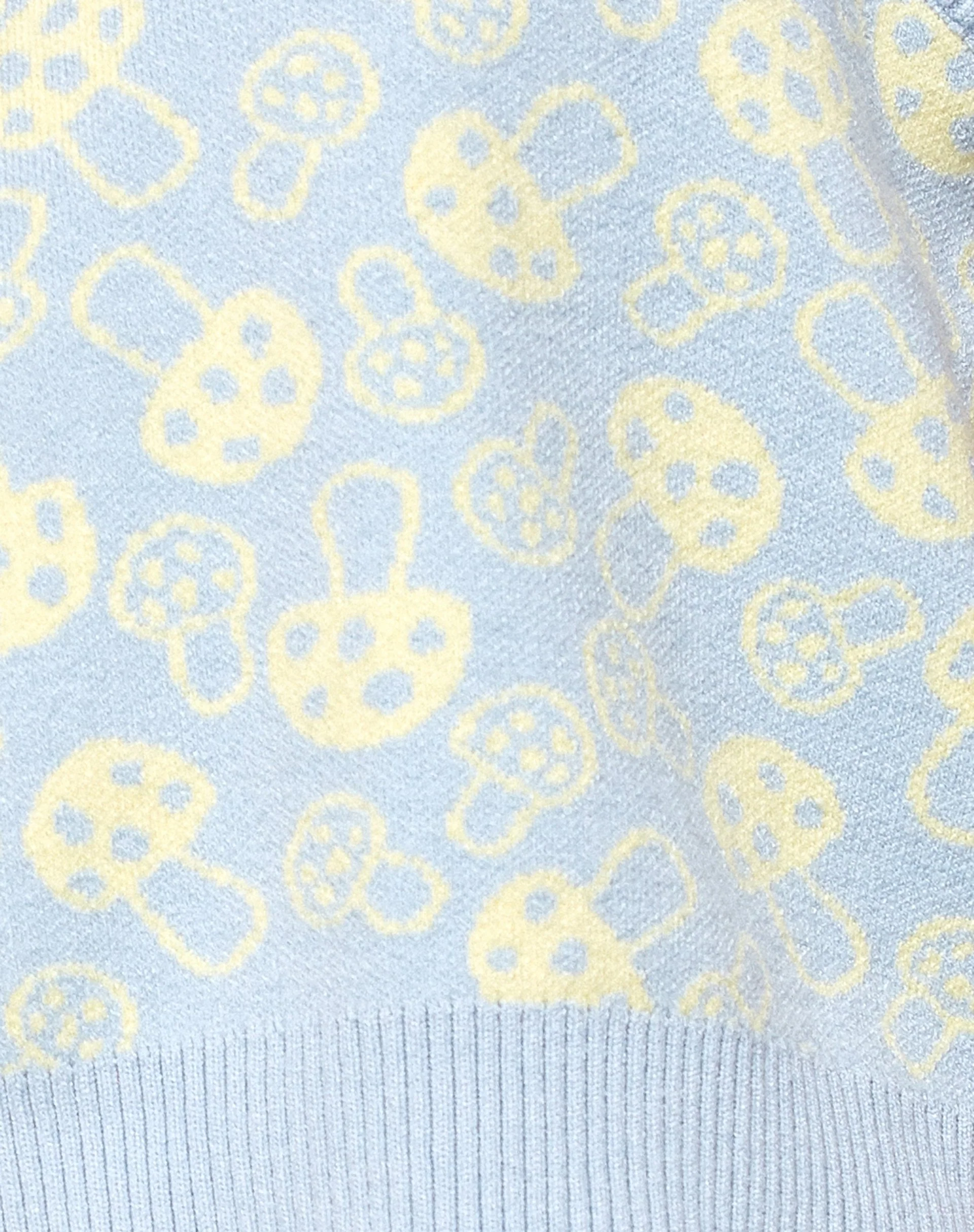 Tody Pullover-Weste in Baby Shroom Blau und Gelb - Image 7