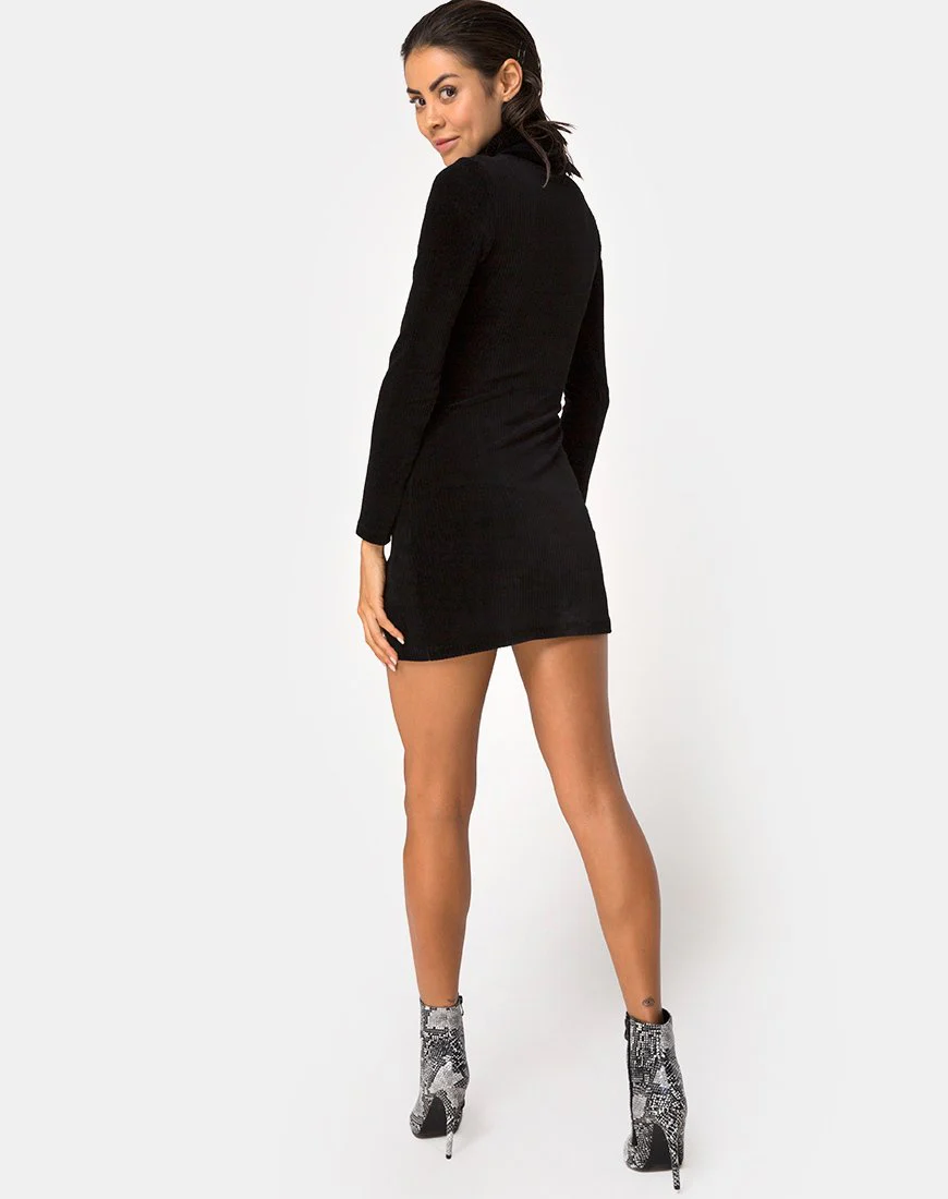 Tor-Kleid aus Samtripp Schwarz - Image 4
