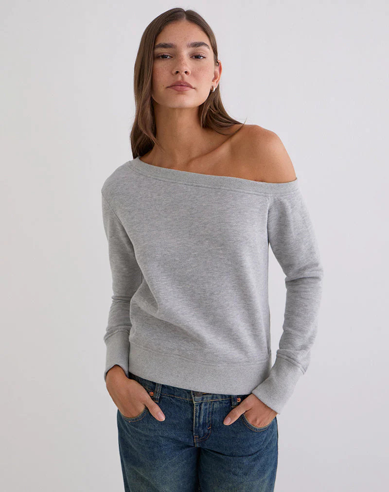 Toria Sweatshirt in Grau meliert - Image 3