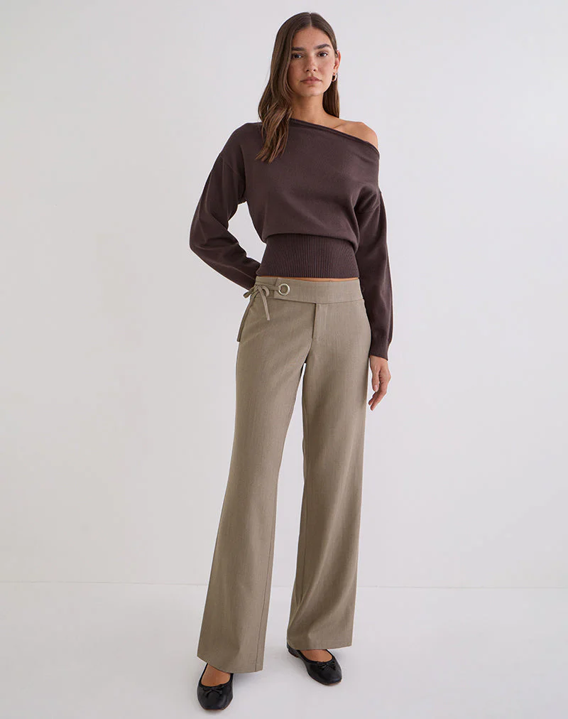 Tova Tie Tailoring Hose in Khaki-Beige