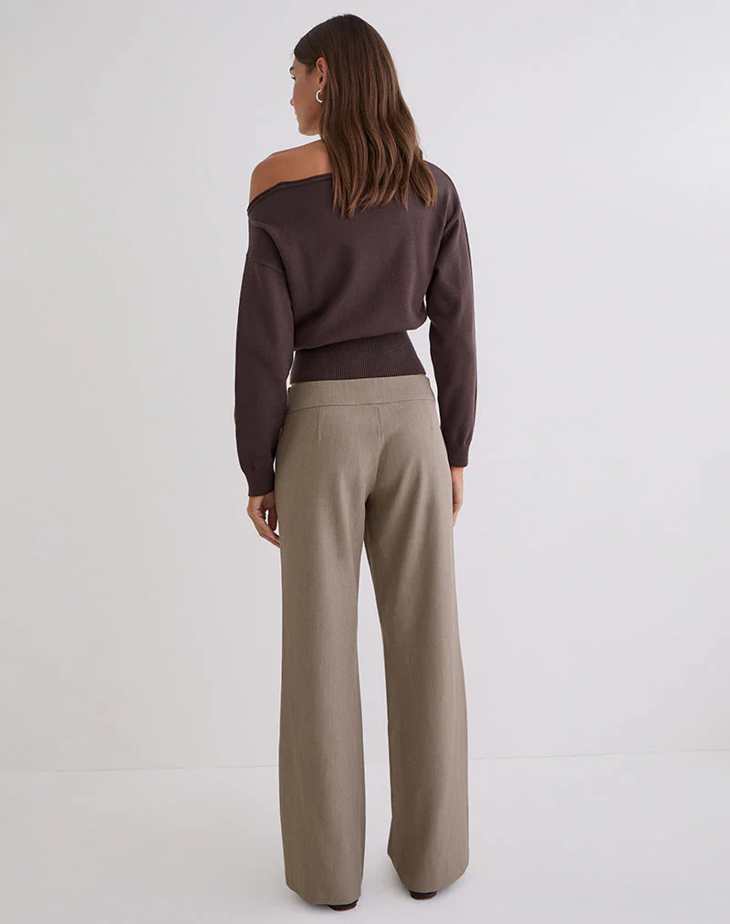 Tova Tie Tailoring Hose in Khaki-Beige - Image 5