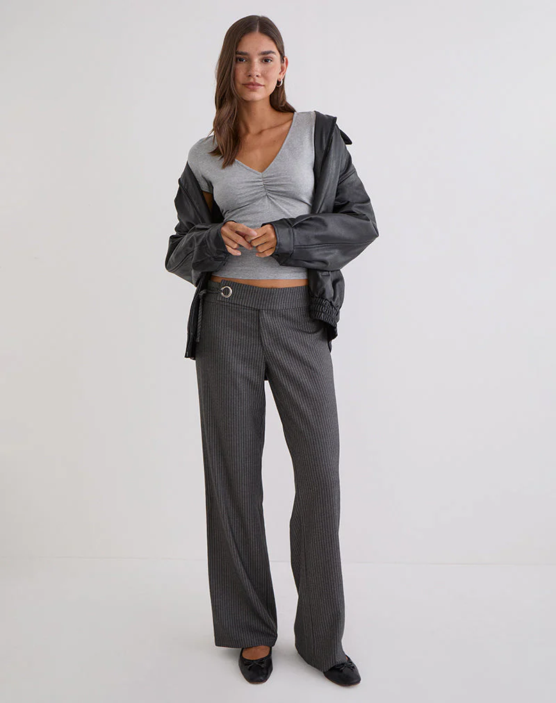 Tova Tie Tailoring Hose in Nadelstreifen grau - Image 3