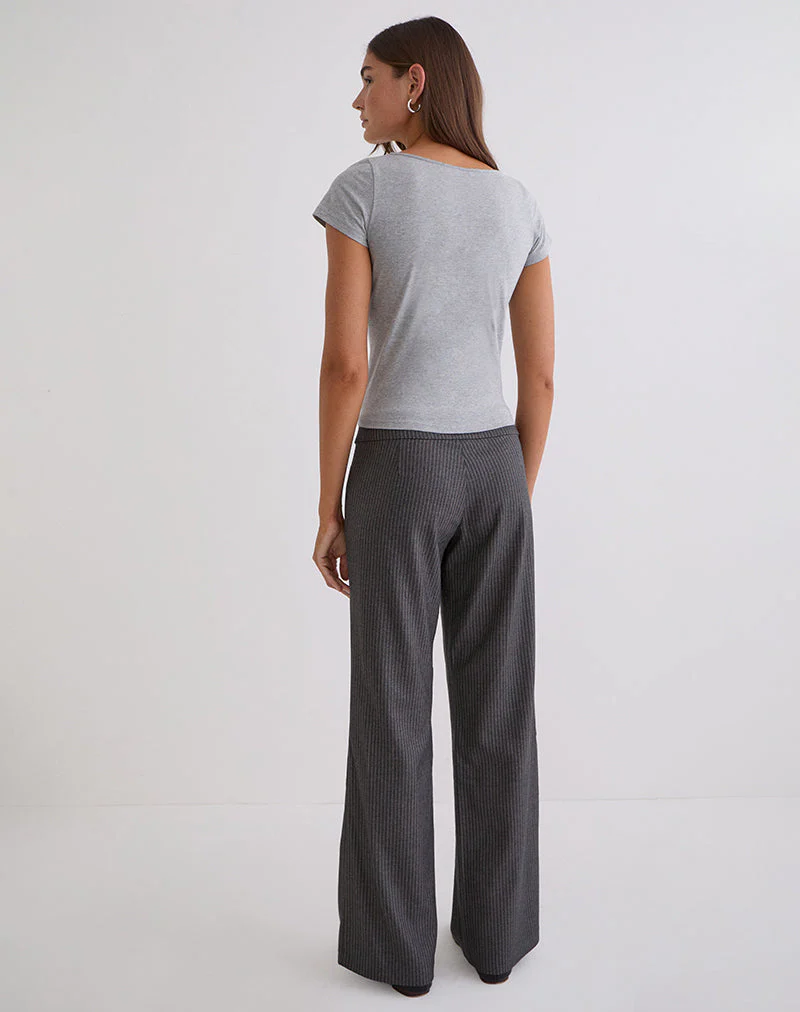 Tova Tie Tailoring Hose in Nadelstreifen grau - Image 4