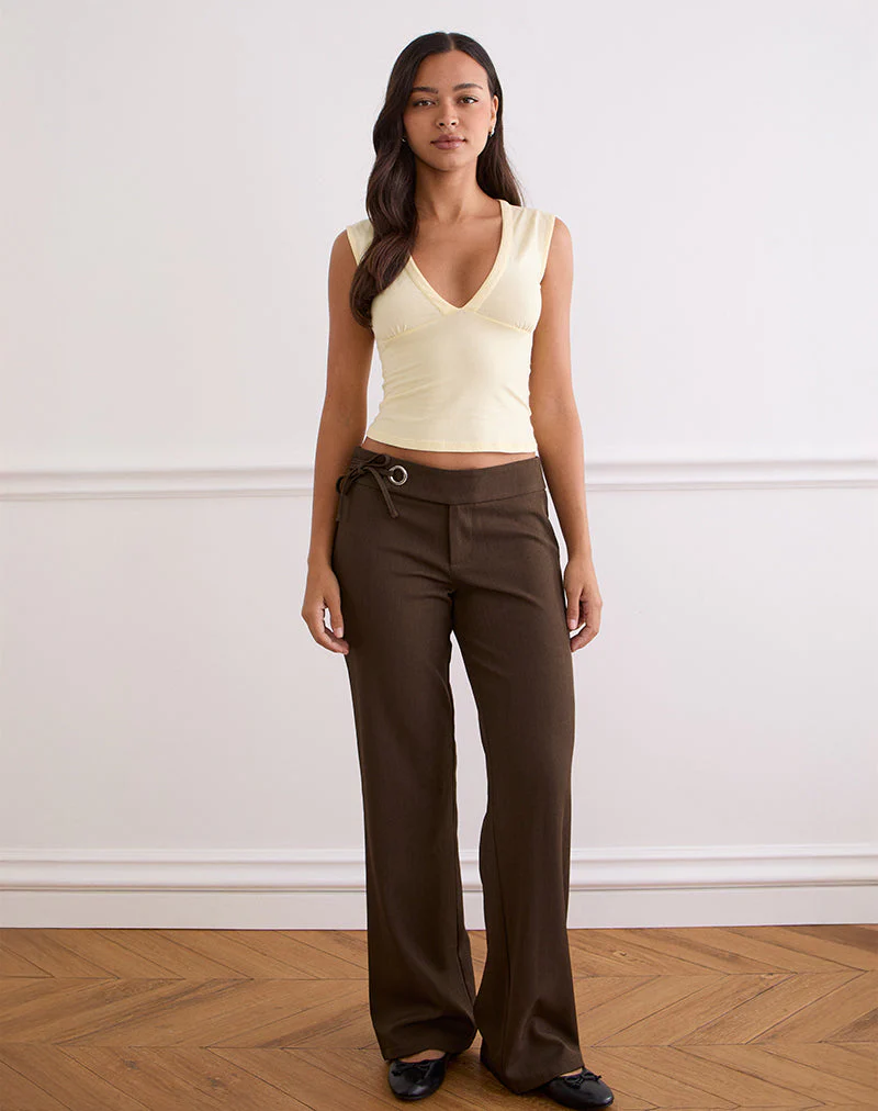 Tova Tie Tailoring Hose in Schokolade - Image 2