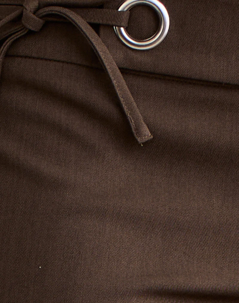 Tova Tie Tailoring Hose in Schokolade - Image 6