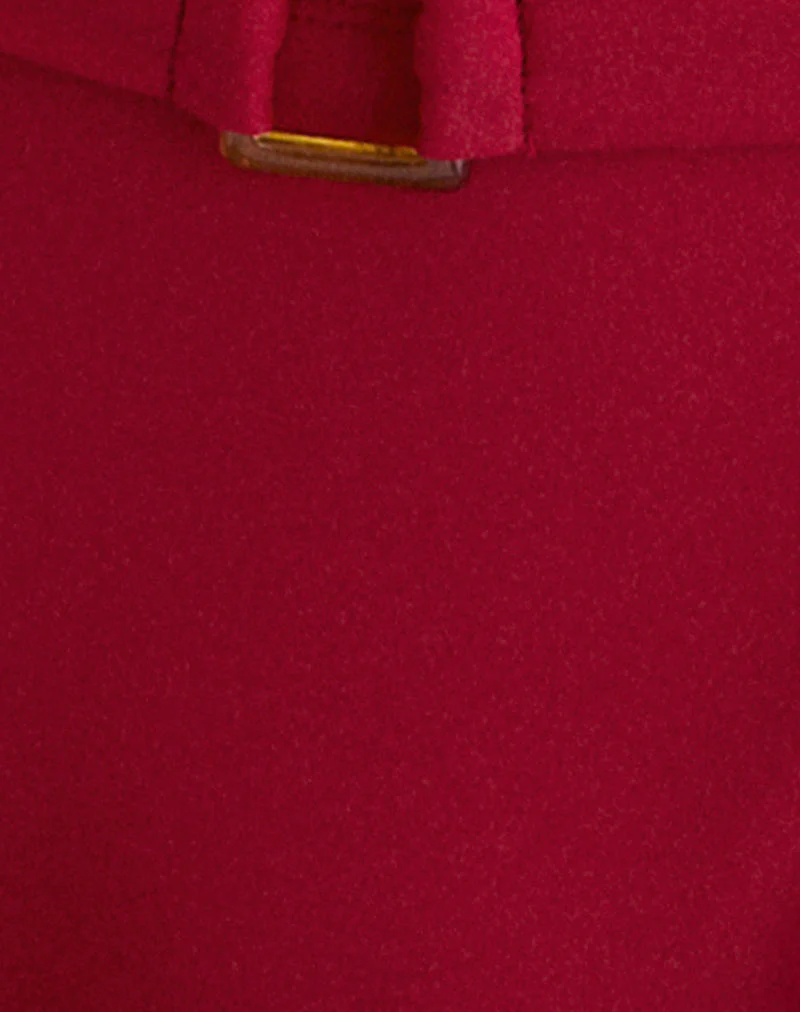 Towi Swim Tank Top in Kardinalrot mit Gürtel - Image 7