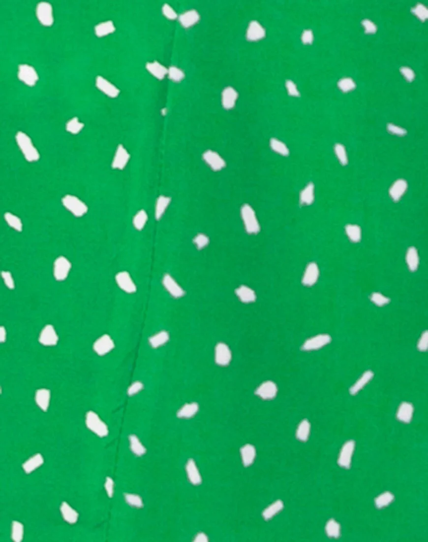 Trasti Wickelkleid in Mini Diana Dot Grün - Image 5