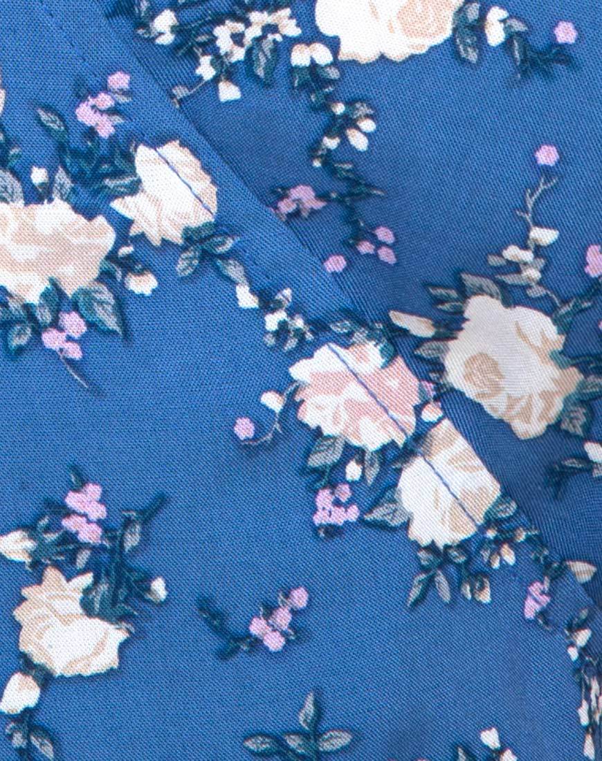 Trasti Midikleid in Soheila Floral Blau - Image 5