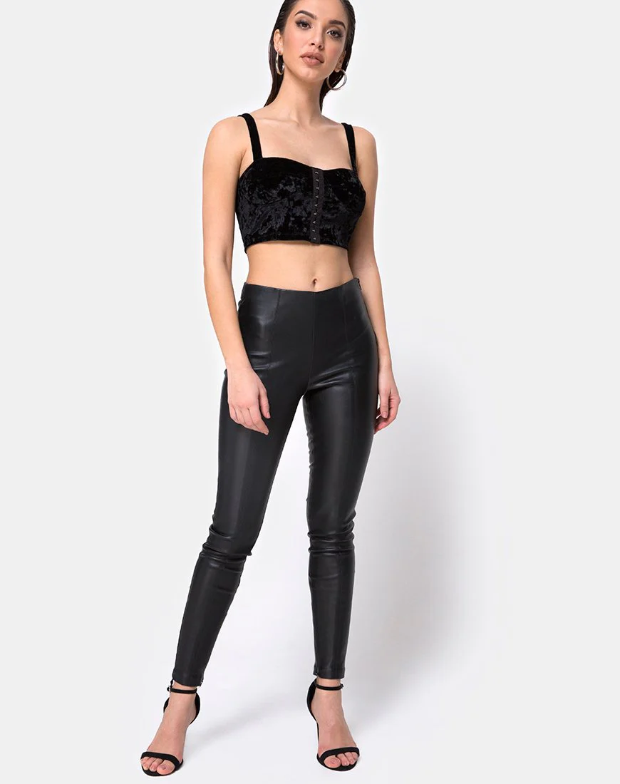 Trata Crop Top aus schwarzem Samt - Image 3