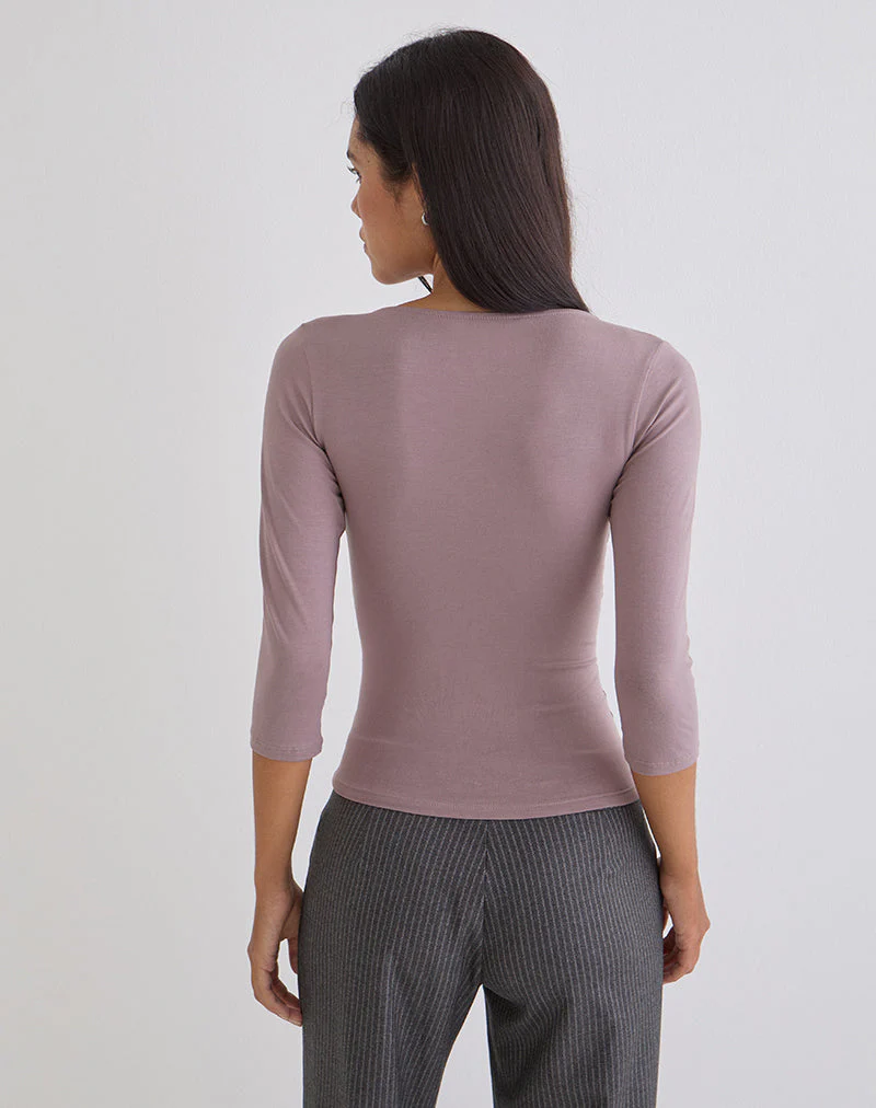 Trudis Wickeloberteil aus Jersey in Altrosa - Image 3