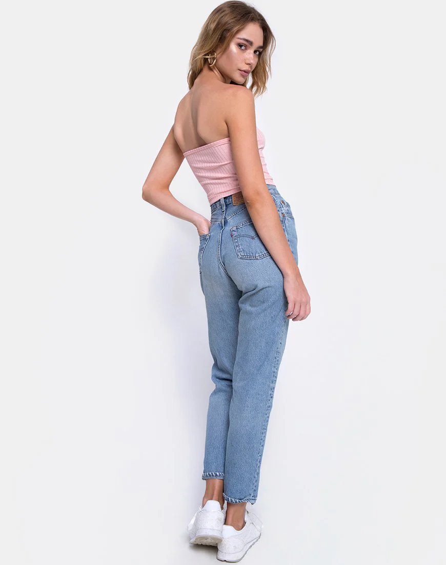 Röhrentop in geripptem Blush - Image 4