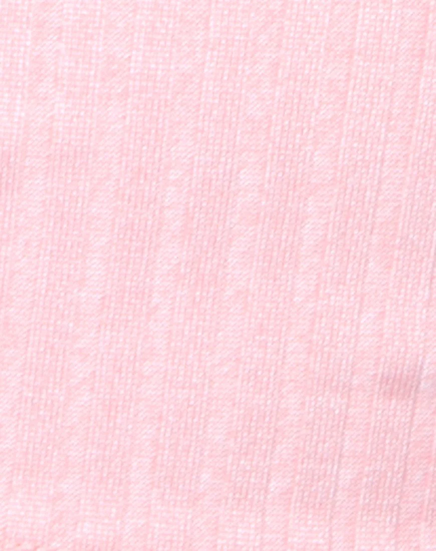 Röhrentop in geripptem Blush - Image 5