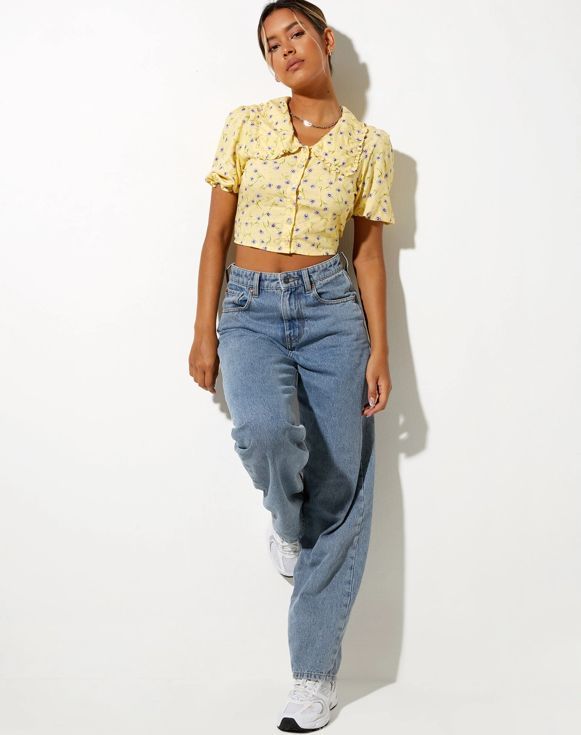 Tucci Top in Wild Flower Lemon Drop - Image 3