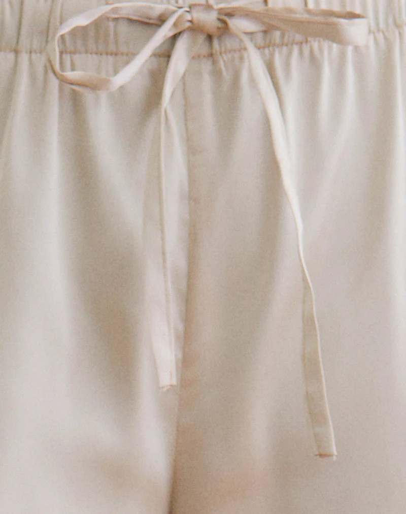 Tunelia Capri Trouser in Satin Champagne - Image 5