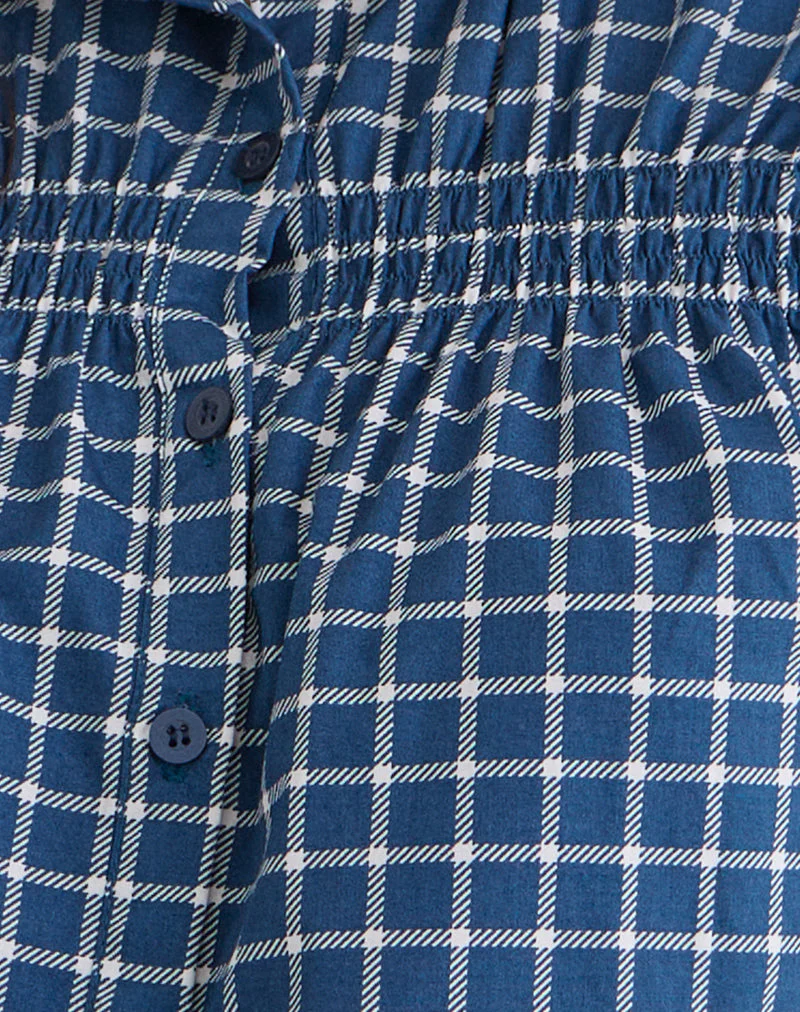 Ulsan Passformhemd aus Tartan-Popeline in Navy - Image 5
