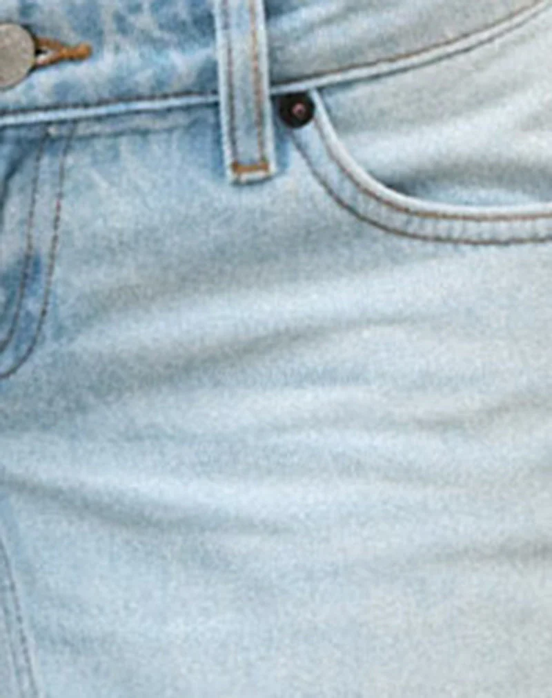 Ultra Low Rise Flare Jean in Sky Blue - Image 7
