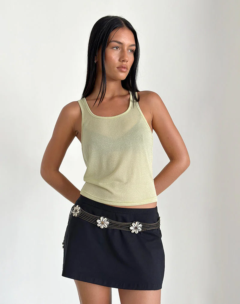 Umika Vest Top in Gelb Schimmer - Image 5