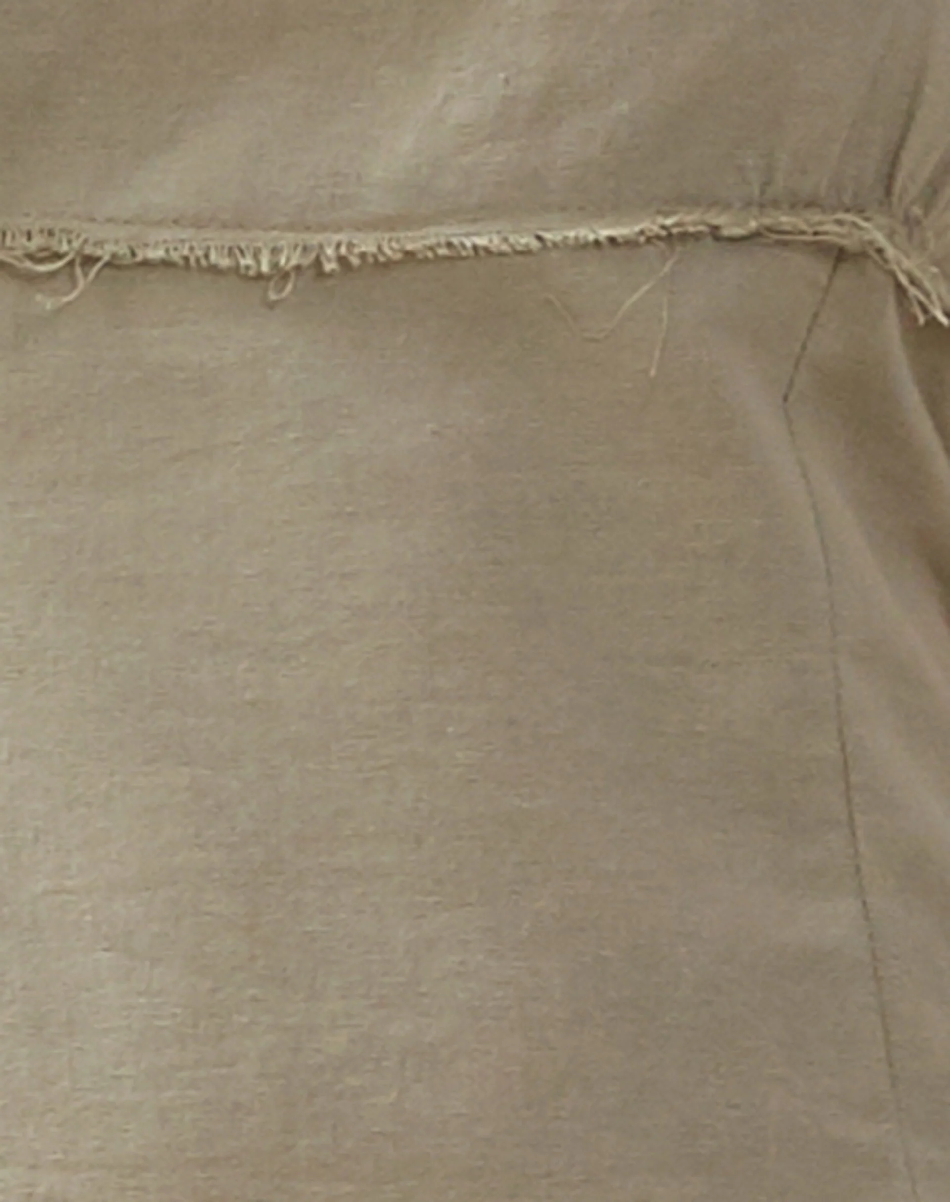 Una Midi-Slipkleid aus schiefergrünem Leinen mit ausgefranstem Saum - Image 5