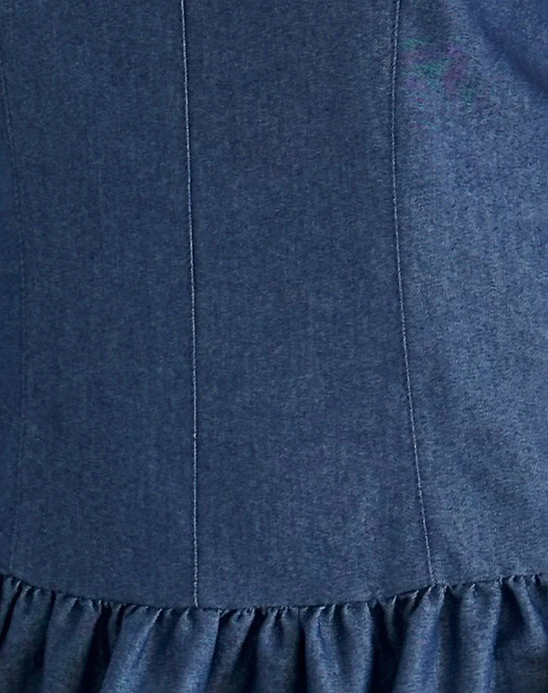 Uretta Maxikleid aus Denim Indigo - Image 7