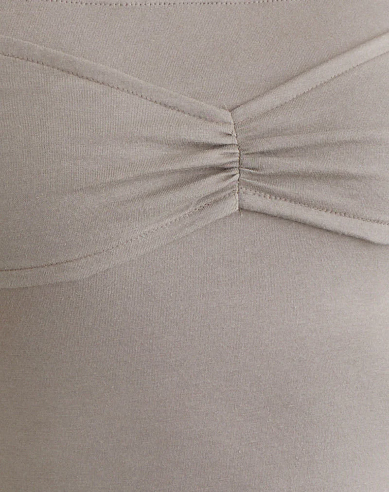 Ursuly Langarm-Bardot-Top in Moon Rock - Image 5