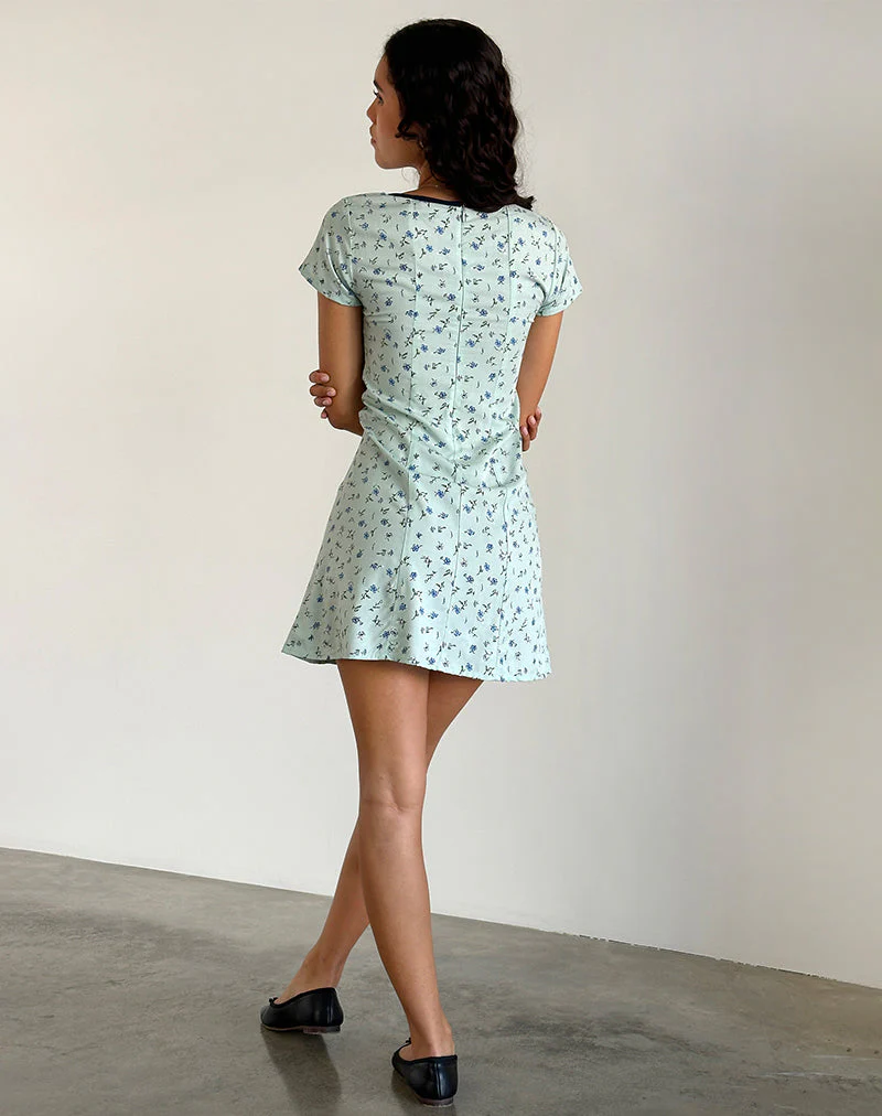 Vaiso Minikleid in hübschem Blütengrün - Image 4