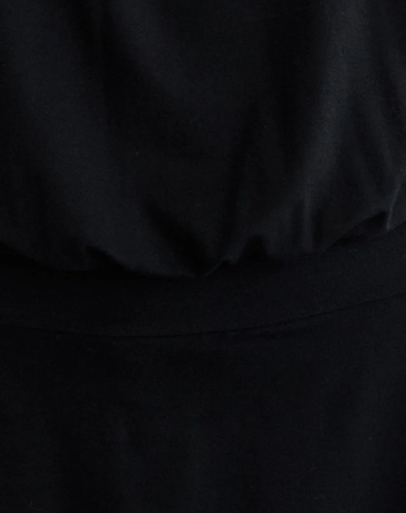 Vaklina Minikleid aus Rayon Jersey Schwarz - Image 6