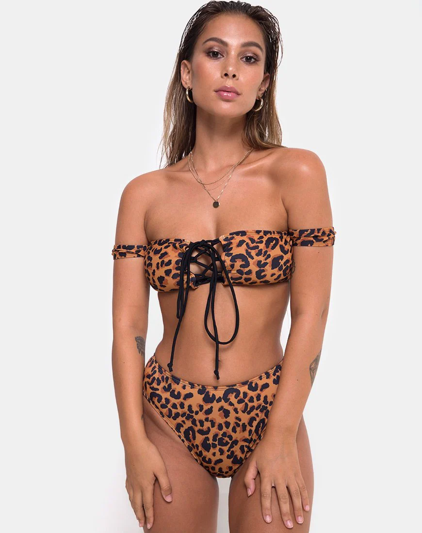 Val Bikini-Unterteil in burn out Leopard - Image 3