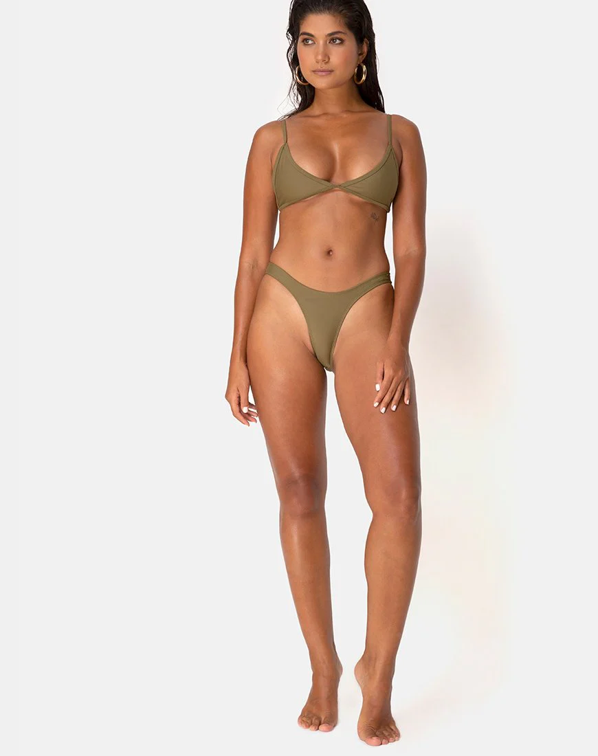 Valda Bikini-Unterteil in mattem Khaki