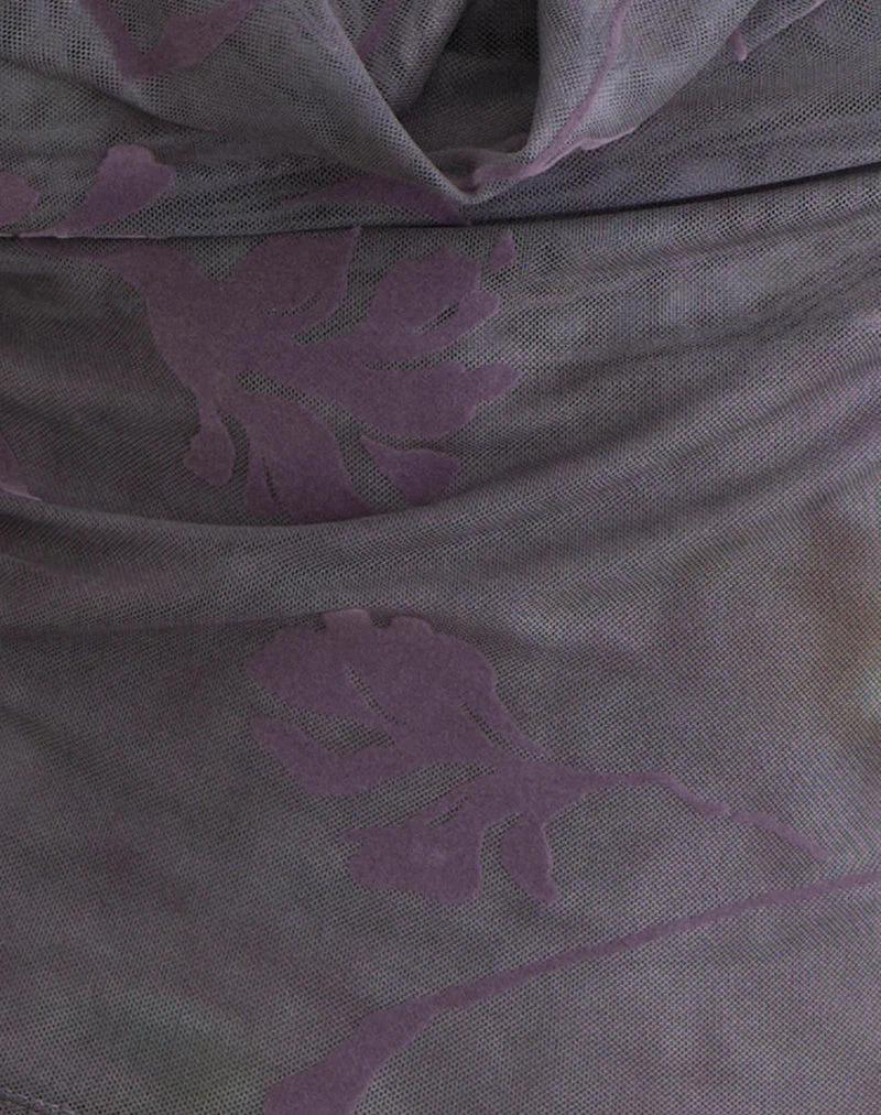Valila Top in Flare Flower Purple - Image 6