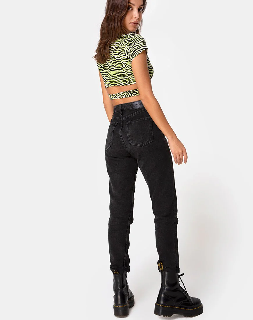Valiza Top in Zebra Fluro Grün - Image 4