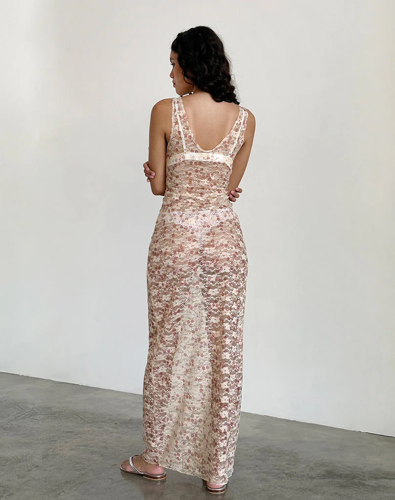 Valtheni Maxikleid aus schicker blütenrosa Spitze - Image 5