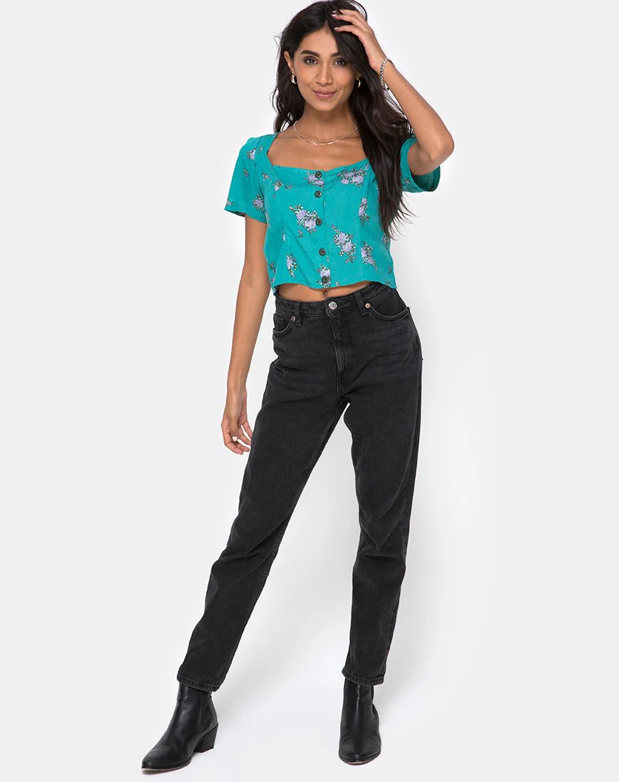 Valza Top in Soi Rose Grün - Image 3